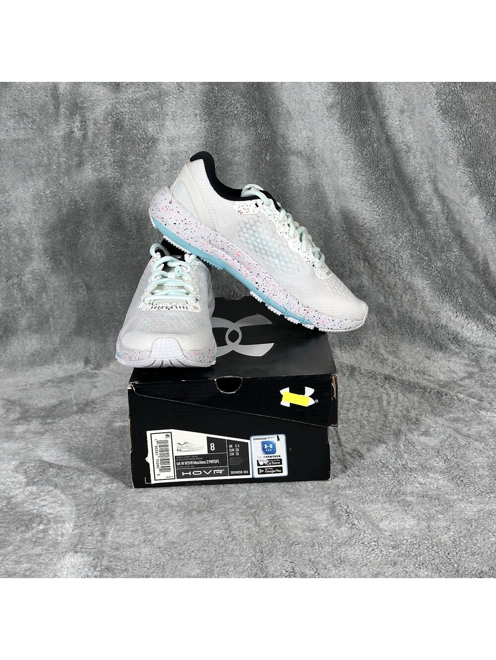 Under Armour Women's 8 HOVR Machina 2 "Paint Splatter" running shoe 3024858-100